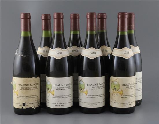 Eight bottles of Beaune 1er Cru Les Chouacheux, Domaine Chantal Lescure 1988